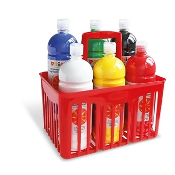 Tempera PRIMO 6x1000ml, műanyag tartóban (fehér, sárga, piros, kék, zöld, fekete)