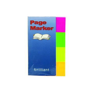 Jelölőcímke PETIT PLUS oldaljelölő brilliant, 4 neon szín, színenként 20x50 mm-es lapok, 4x40 lap