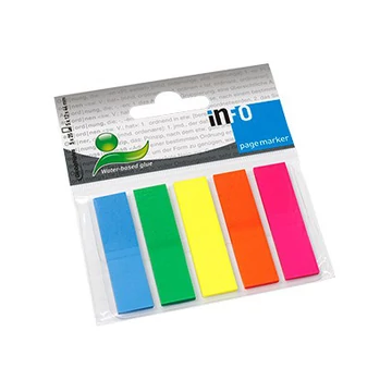 Jelölőcímke InfoNotes 12x44 mm, 5x25 lap, 5 szín, HASÁB oldaljelölő (műanyag)