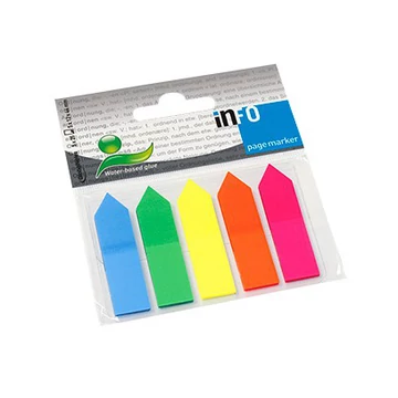 Jelölőcímke InfoNotes 12x44 mm, 5x25 lap, 5 szín, NYILAK, oldaljelölő (műanyag)