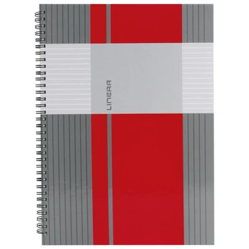 Spirálfüzet MARKER Linear A4 80lap kockás, keményfedelű