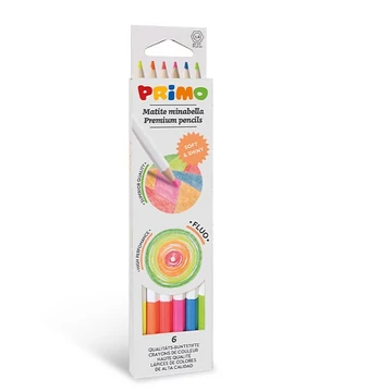 Színesceruza Primo Minabella 5251MINAB6F 6db-os fluor színek  (ÚJ TERMÉK)