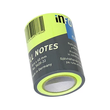 Jegyzettömb InfoNotes öntapadós henger 60 mm x 10 m neon zöld