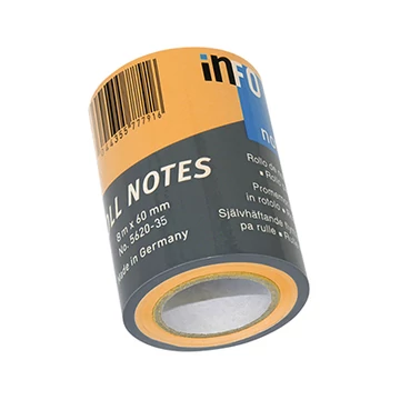 Jegyzettömb InfoNotes öntapadós henger 60 mm x 10 m neon narancs