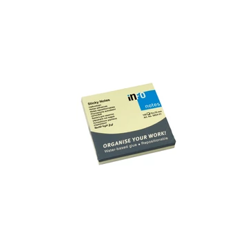 Jegyzettömb InfoNotes öntapadós 75X75 mm 100lap sárga