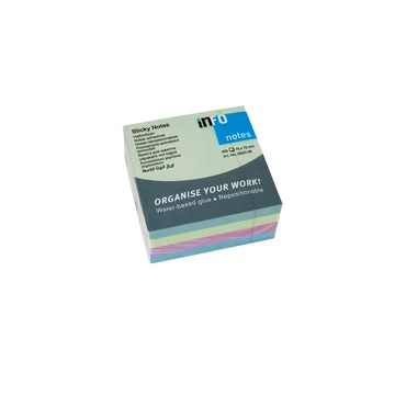 Jegyzettömb InfoNotes öntapadós, 75x75 mm, 400 lap, pasztell mix