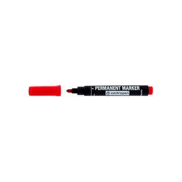 Permanent marker CENTROPEN 8566 kerek végű, 2,5mm, piros