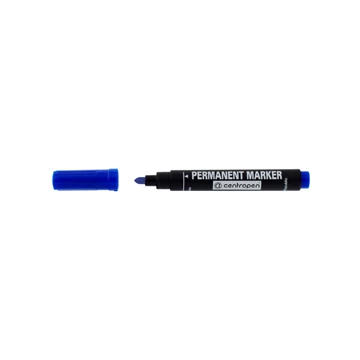 Permanent marker CENTROPEN 8566 kerek végű, 2,5mm, kék