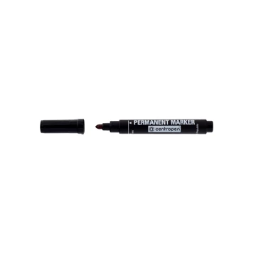 Permanent marker CENTROPEN 8566 kerek végű, 2,5mm, fekete