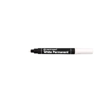 Permanent marker CENTROPEN 8586 kerek végű, 2,5 mm, fehér