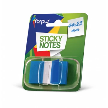 Jelölőcímke FORPUS Info Flags 25x43mm, 50 lap, transparens/kék