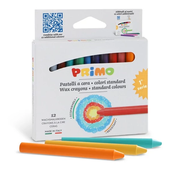 Zsírkréta PRIMO 0501PC12E 12db-os készlet, kartondobozban