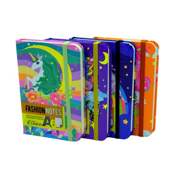 Butikkönyv OPTIMUM FASHION UNICORN A6 96 lapos samoa papír vonalas