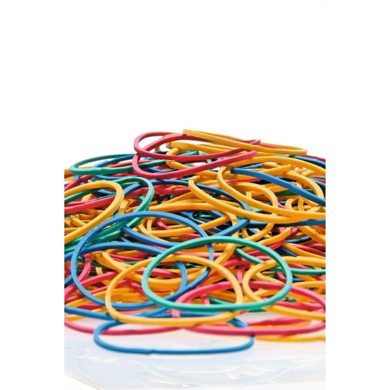 Gumigyűrű OFFICE POINT 64mm 100g assorted colours