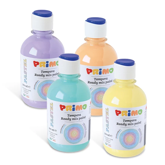 Tempera PRIMO 300ml, biztonsági kupakkal 2002BRP300212 pasztell sárga