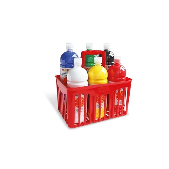 Tempera PRIMO 6x1000ml, műanyag tartóban (fehér, sárga, piros, kék, zöld, fekete)