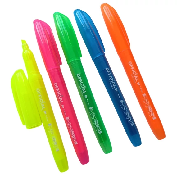Szövegkiemelő OFFICIAL AGENT hengeres 1-4mm sárga