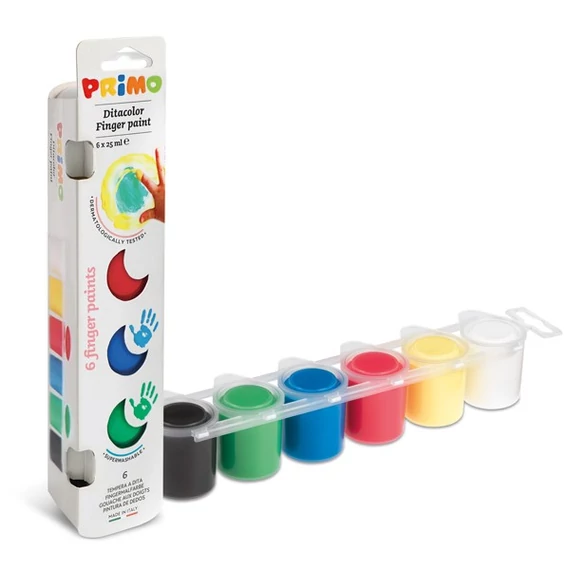 Ujjfesték PRIMO 225TD6E  6x25 ml, tégelyes