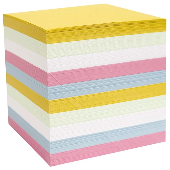 Jegyzettömb Petit Plus 9x9x9cm pasztell, ragasztott