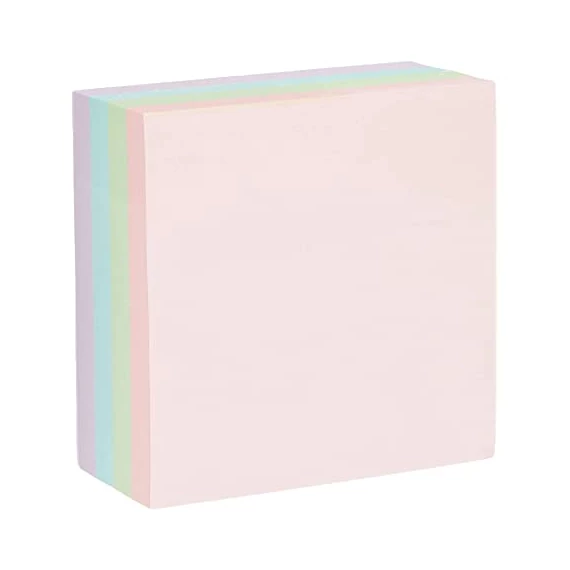Jegyzettömb PETIT PLUS 9x9x5cm pasztell, ragasztott