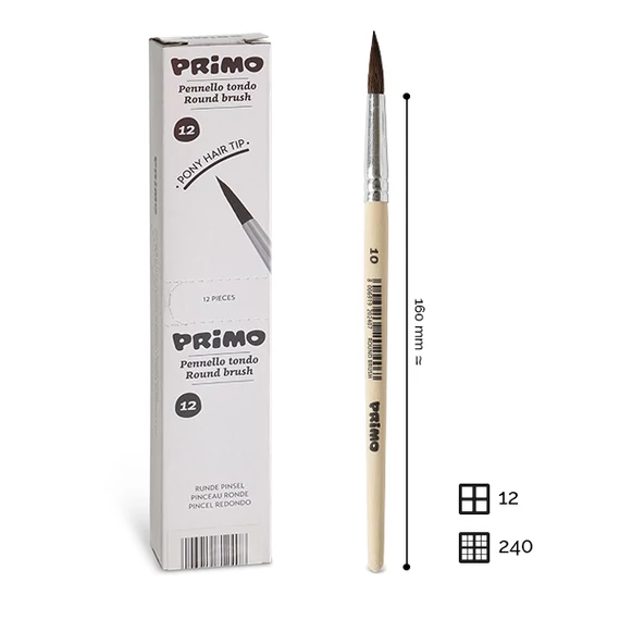 Ecset PRIMO 240PT10 aquarell, póniszőr Nr.10