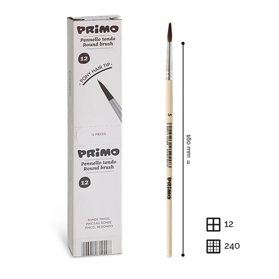 Ecset PRIMO 240PT5 aquarell, póniszőr Nr.5