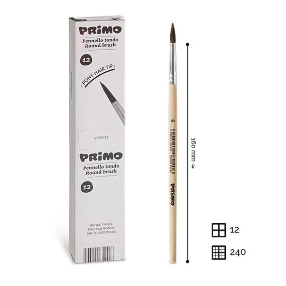 Ecset PRIMO 240PT6 aquarell, póniszőr Nr.6