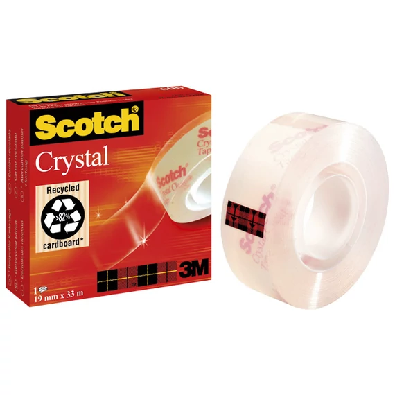 3M 600 Ragasztó szalag SCOTCH Crystal 19mmx33m, átlátszó