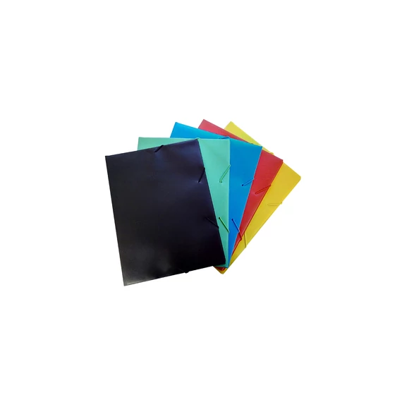 Gumis mappa PETIT PLUS A/4 PVC fekete 10db/csom