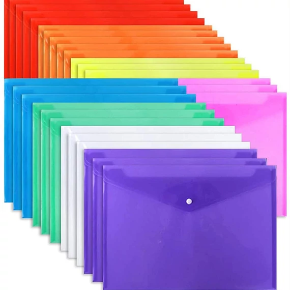Irattartó tasak TREND A4 patentos PVC transzparens