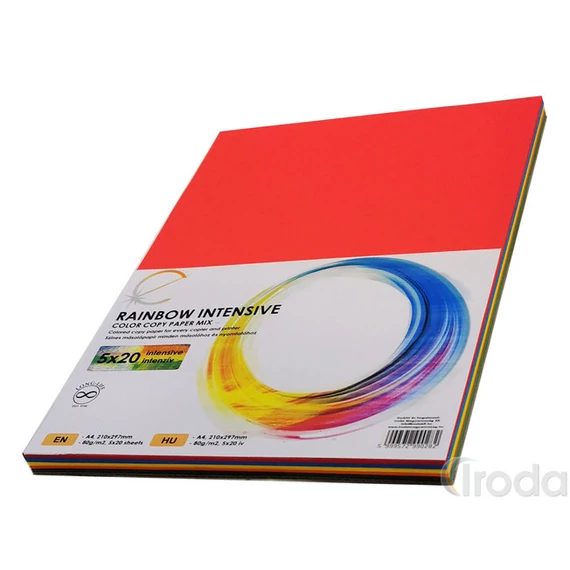 Rainbow Intensive Mix Színes másolópapír A/4 80g , 5x20ív