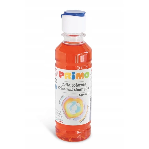 Ragasztó PRIMO vízbázisú, folyékony, 240ml átlátszó piros