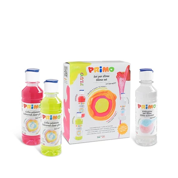 Ragasztó PRIMO Slime Set aktivátor+ 2db Neon vízbázisú, folyékony, 3x240ml