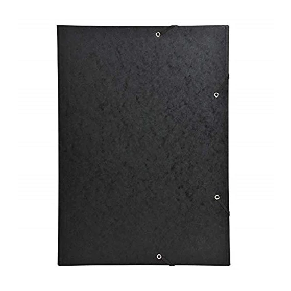 Gumis mappa TREND prespán jellegű karton A/4 400 gr,fekete