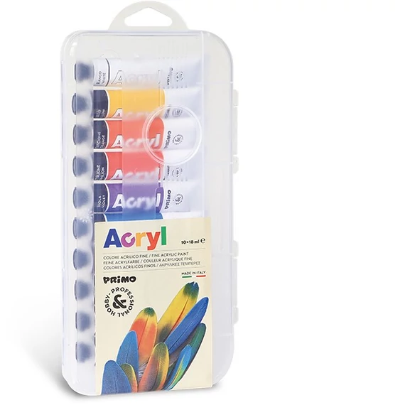 Akrilfesték PRIMO HOBBY & PROFESSIONAL 10x18ml készlet 405TA10SP