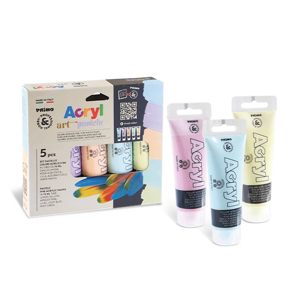 Akrilfesték PRIMO HOBBY & PROFESSIONAL 4212TATM5PAST 5x75 ml tubusos pasztell