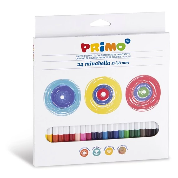 Színesceruza PRIMO Minabella középvastag, 24db-os készlet