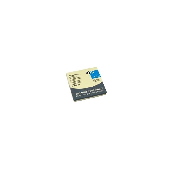 Jegyzettömb InfoNotes öntapadós 75X75 mm 100lap sárga