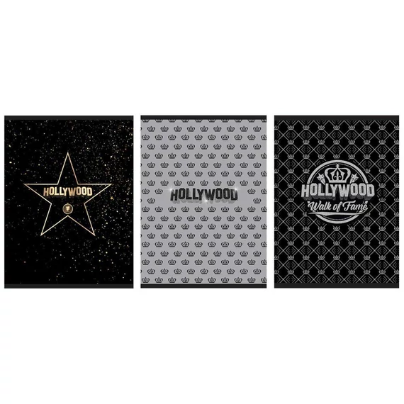 Füzet STREET HOLLYWOOD A4, 54 lapos fehér papír 80g, vonalas