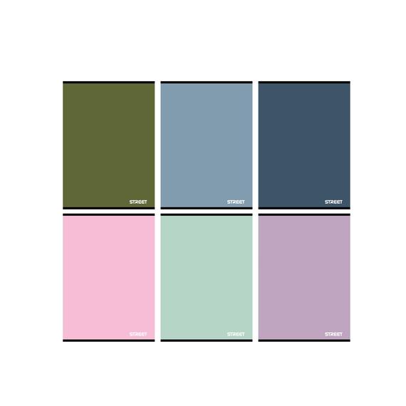 Füzet STREET COLOURS A4, 54 lapos fehér papír 80g, sima