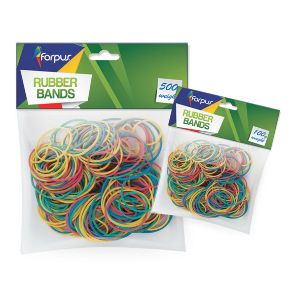 Gumigyűrű FORPUS vegyes méret 100g assorted colours