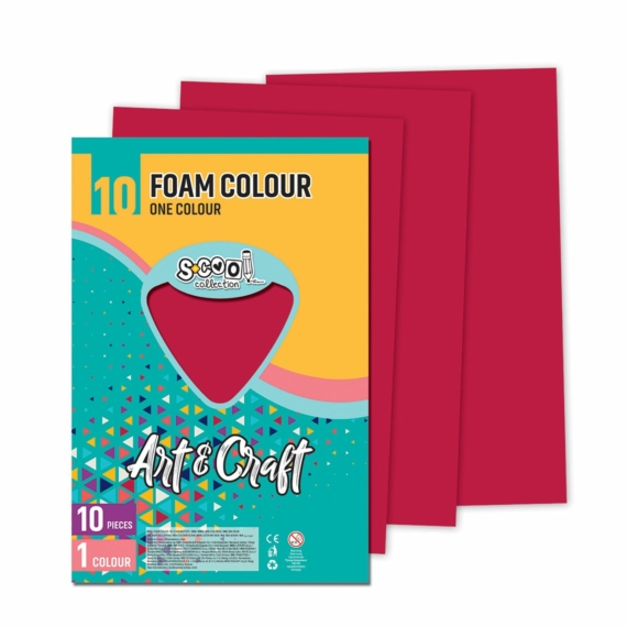 Dekorgumi-hab S-CooL SC1189 Art&Craft A4 10ív piros