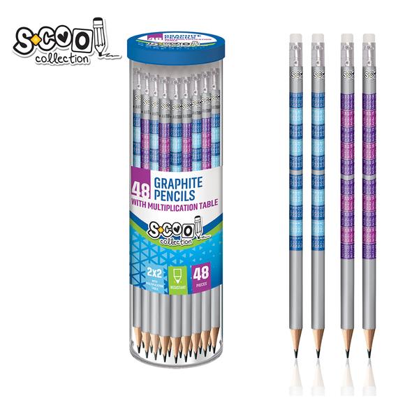 Grafitceruza S-Cool SC1285 HB antibakteriális szorzótáblás