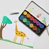 Kép 4/6 - Vízfesték PRIMO 133A12MGM 12x Ø 30 mm (nagygombos) + ecset + fehér tempera
